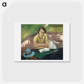 アートポストカード-Reading Woman with Parasol - アンリ マティス Postcard.