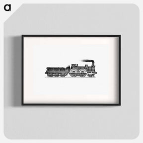 アートポスター-Steam Locomotive Engraving from The Tourists' Handy Guide to Scotland
 - 大英図書館 Poster.