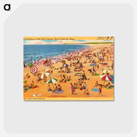 アートポストカード-Surf Bathing at Old Silver Beach
 - ボストン公共図書館 Postcard.