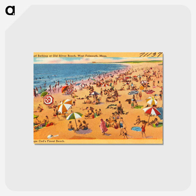 アートポストカード-Surf Bathing at Old Silver Beach
 - ボストン公共図書館 Postcard.