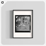 Untitled photo, possibly related to: Tent interior in a pea pickers' camp. Food supply and household equipment. Santa Clara County, California - ドロテア ラング Poster.