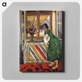 アートパネル-Young Girl in a Green Dress - アンリ マティス Canvas.