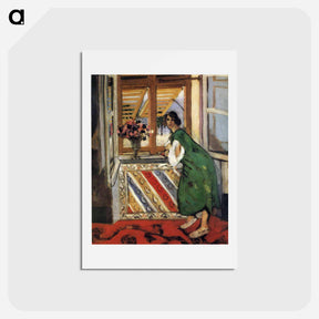 アートポストカード-Young Girl in a Green Dress - アンリ マティス Postcard.