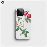 Velvet China Rose - Pierre Joseph Redouté Phone Case.