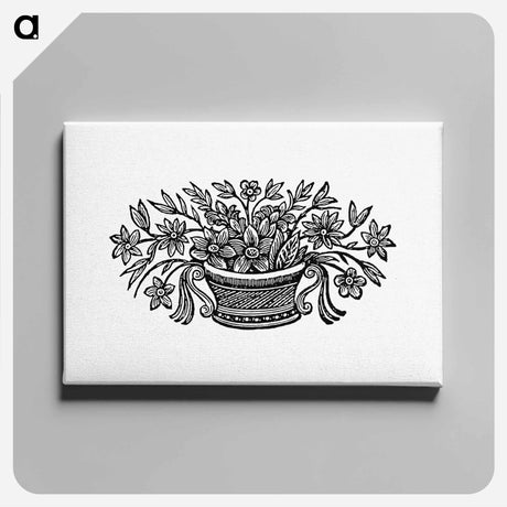 アートパネル-Flowers in a Pot
 - 大英図書館 Canvas.