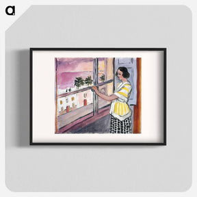 アートポスター-Young Woman at the Window, Sunset - アンリ マティス Poster.