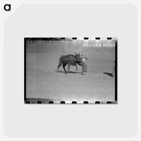アートポストカード-Bulldogging at San Angelo
 - ラッセル リー Postcard.