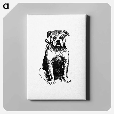 アートパネル-Dog Engraving from The New Hyperion
 - 大英図書館 Canvas.