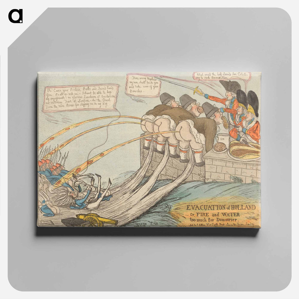 アートパネル-Evacuation of Holland, or, Fire and Water Too Much for Dumourier
 - イェール大学アートギャラリー Canvas.