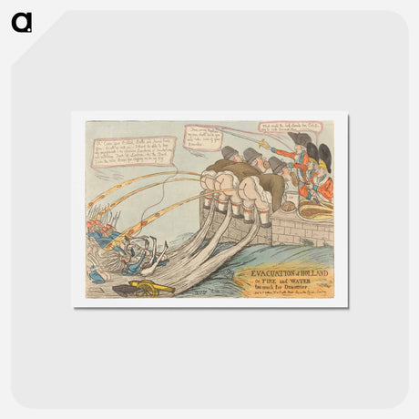 アートポストカード-Evacuation of Holland, or, Fire and Water Too Much for Dumourier
 - イェール大学アートギャラリー Postcard.