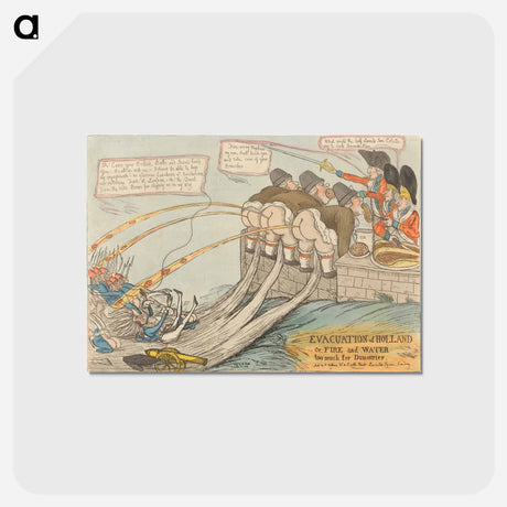 アートポストカード-Evacuation of Holland, or, Fire and Water Too Much for Dumourier
 - イェール大学アートギャラリー Postcard.