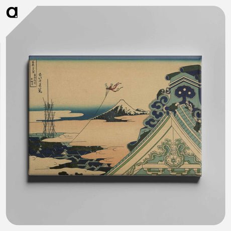 アートパネル-Honganji at Asakusa in Edo - 葛飾 北斎 Canvas.