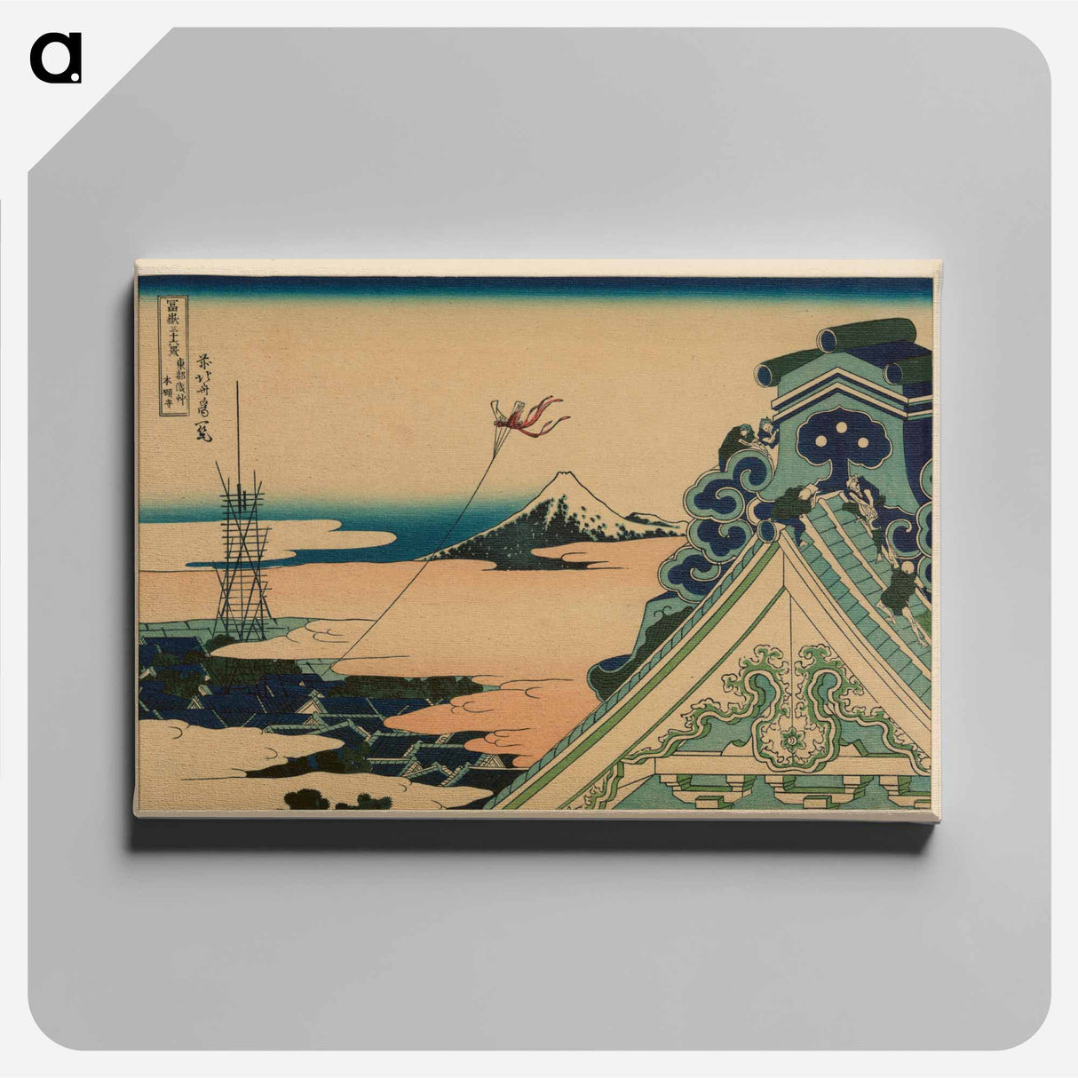 Honganji at Asakusa in Edo - Katsushika Hokusai Canvas.