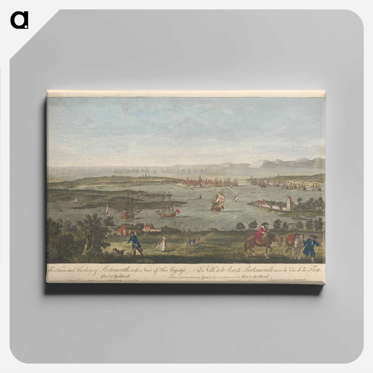 アートパネル-The Town & Harbour of Portsmouth, with a View of His Majesty's Fleet Spitthead
 - イェール大学アートギャラリー Canvas.