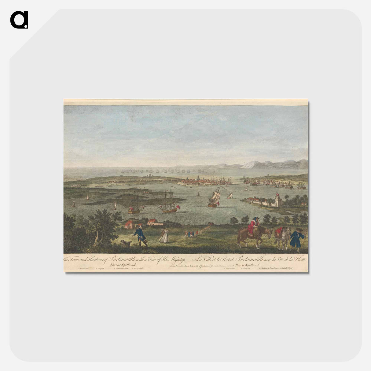 アートポストカード-The Town & Harbour of Portsmouth, with a View of His Majesty's Fleet Spitthead
 - イェール大学アートギャラリー Postcard.