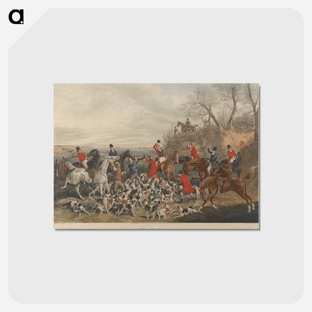 アートポストカード-Fox-hunting: Who-hoop!
 - イェール大学アートギャラリー Postcard.