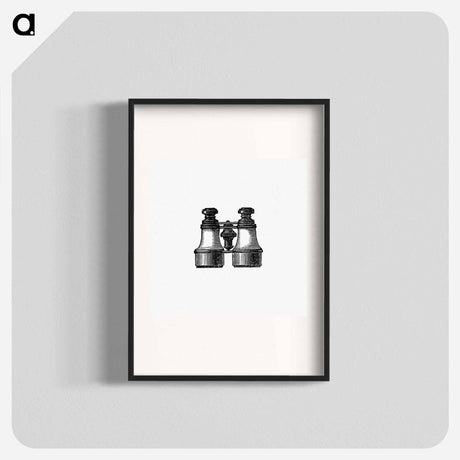 アートポスター-Binoculars and Maps Illustration
 - 大英図書館 Poster.