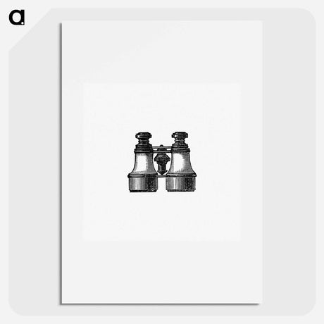 アートポスター-Binoculars and Maps Illustration
 - 大英図書館 Poster.