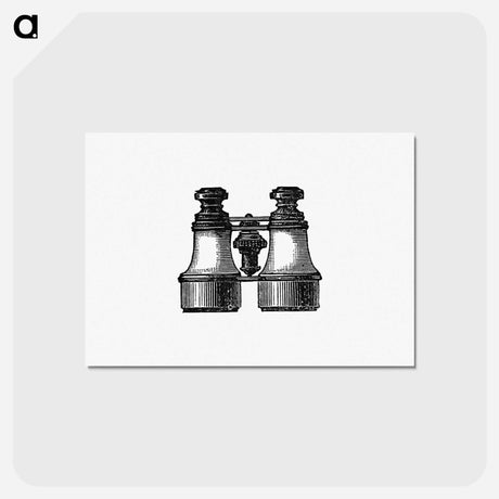 アートポストカード-Binoculars and Maps Illustration
 - 大英図書館 Postcard.