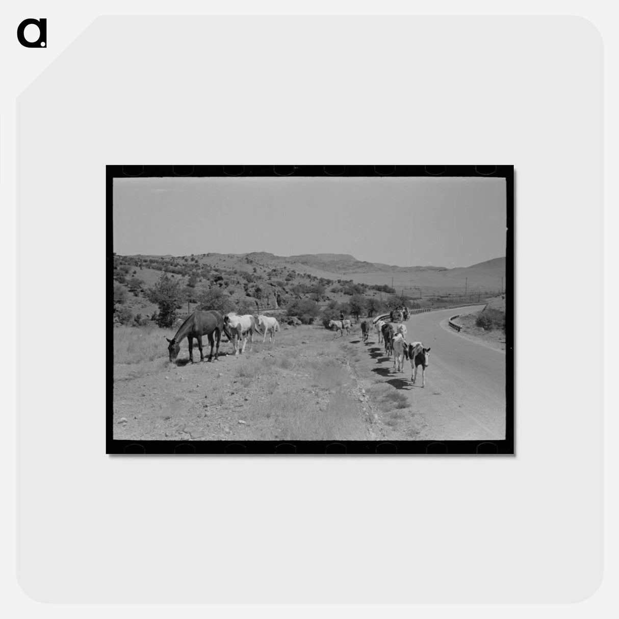 アートポストカード-Texas Tanking Caravan
 - ラッセル リー Postcard.