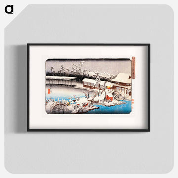 View of Kameido Tenmangu Shrine in Snow
 - 歌川 広重 Poster.