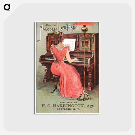 アートポストカード-Malcolm Love Piano
 - ボストン公共図書館 Postcard.