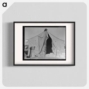 アートポスター-Untitled photo, possibly related to: One of a row of tents, home of a pea picker. Near Calipatria, Imperial Valley, California - ドロテア ラング Poster.