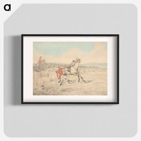 アートポスター-Rider Holding on to a Gray Horse After a Fall
 - イェール大学アートギャラリー Poster.