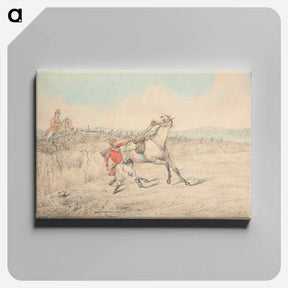 アートパネル-Rider Holding on to a Gray Horse After a Fall
 - イェール大学アートギャラリー Canvas.