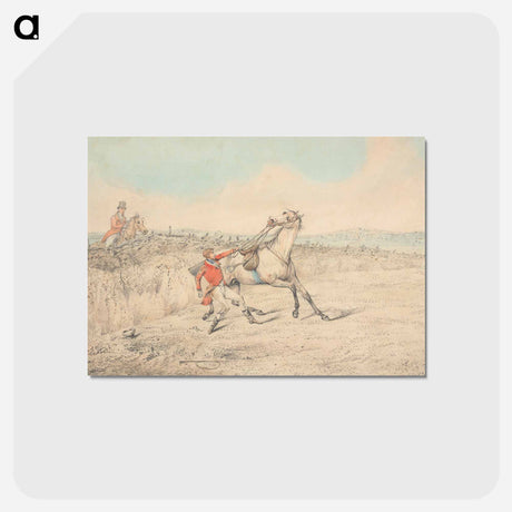 アートポストカード-Rider Holding on to a Gray Horse After a Fall
 - イェール大学アートギャラリー Postcard.