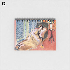 アートメモ帳-Young Woman on a Divan. Black Ribbon - アンリ マティス Memo.