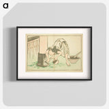 Craftsman working on Temple - Katsushika Hokusai Poster.