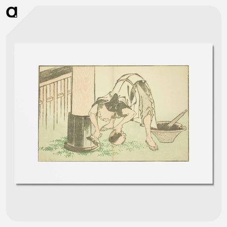 アートポスター-Craftsman working on Temple - 葛飾 北斎 Poster.