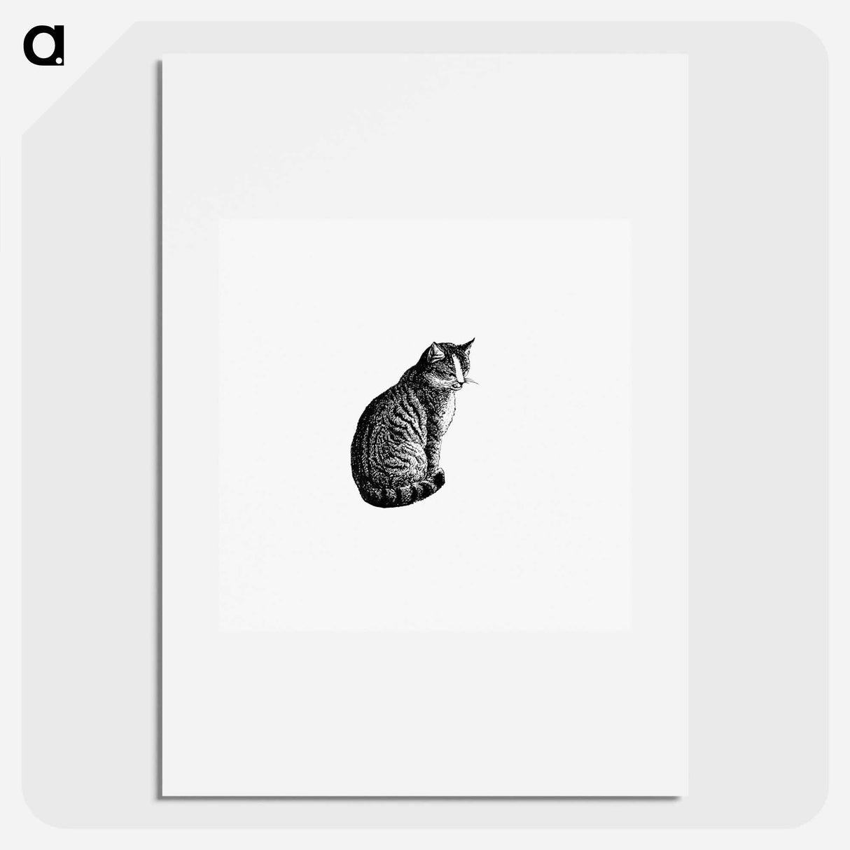 アートポスター-Domestic Cat from Aileen Aroon, A Memoir Of A Dog
 - 大英図書館 Poster.