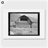 Log barn - Dorothea Lange Poster.