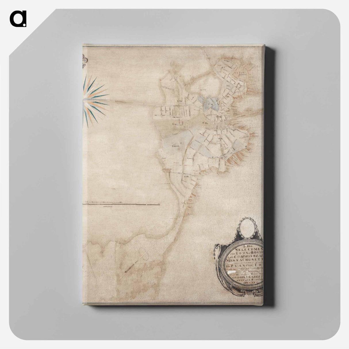 アートパネル-Boston Map
 - ボストン公共図書館 Canvas.