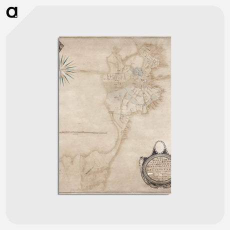 アートポストカード-Boston Map
 - ボストン公共図書館 Postcard.