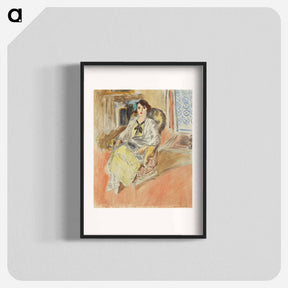 アートポスター-Jeune Fille Assise Robe Jaune - アンリ マティス Poster.