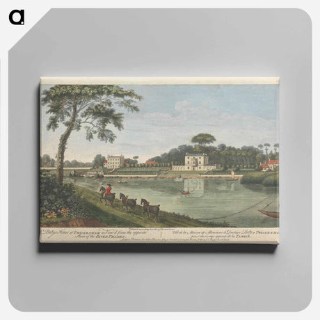 アートパネル-Dr. Batty's House at Twickenham as View'd from the opposite Shore of the River Thames
 - イェール大学アートギャラリー Canvas.
