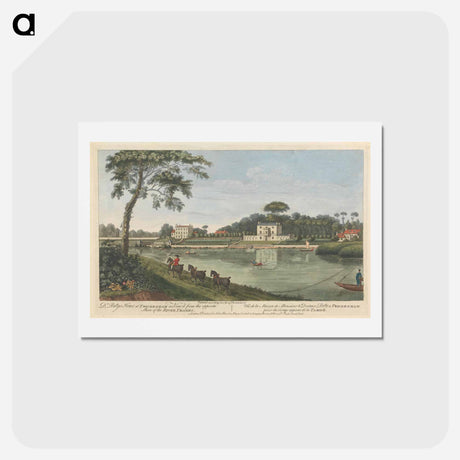 アートポストカード-Dr. Batty's House at Twickenham as View'd from the opposite Shore of the River Thames
 - イェール大学アートギャラリー Postcard.