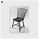 アートポストカード-Bamboo Windsor Side Chair
 - バーンズ・コレクション Postcard.