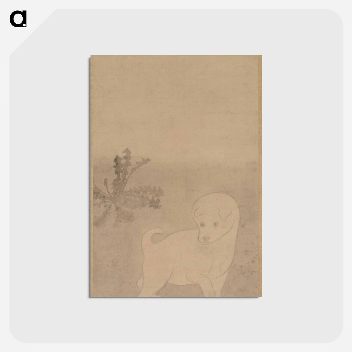 アートポストカード-Puppy with Dandelions
 - クリーブランド美術館 Postcard.