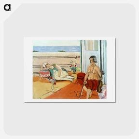 アートポストカード-Odalisque on the Terrace - アンリ マティス Postcard.