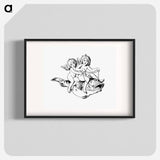 アートポスター-Babies Riding on a Fish
 - 大英図書館 Poster.