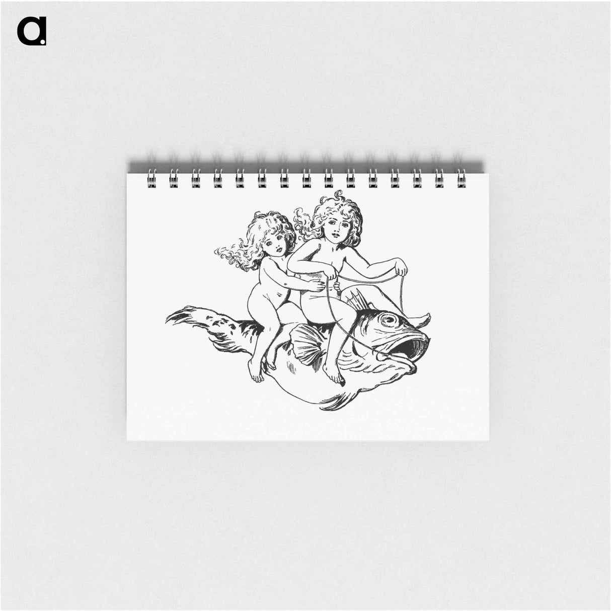 アートメモ帳-Babies Riding on a Fish
 - 大英図書館 Memo.