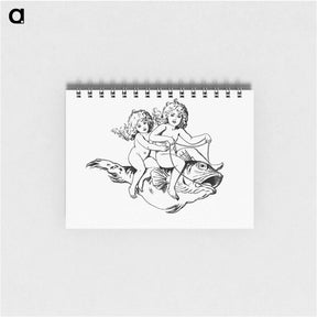 アートメモ帳-Babies Riding on a Fish
 - 大英図書館 Memo.