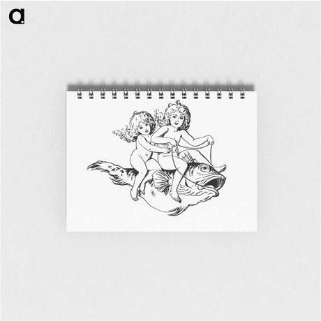 アートメモ帳-Babies Riding on a Fish
 - 大英図書館 Memo.