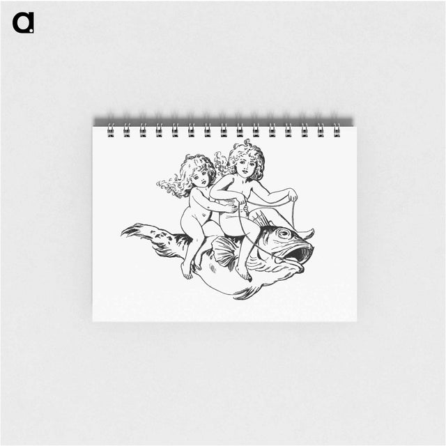 アートメモ帳-Babies Riding on a Fish
 - 大英図書館 Memo.