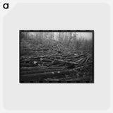 アートポストカード-Logs in Cowlitz County
 - ラッセル リー Postcard.