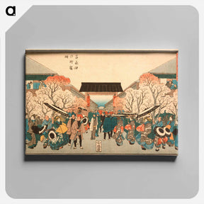 アートパネル-Cherry Blossom Time at Nakanochō in the Yoshiwara
 - 歌川 広重 Canvas.
